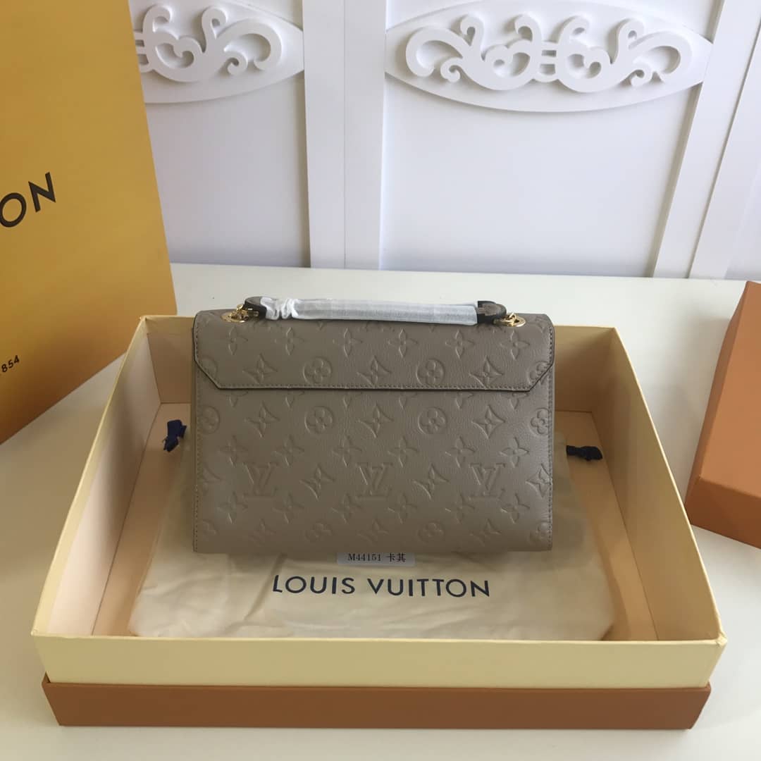 Louis Vuitton Monogram Empreinte Vavin PM Chain Replica Shoulder Bag Khaki M44151
