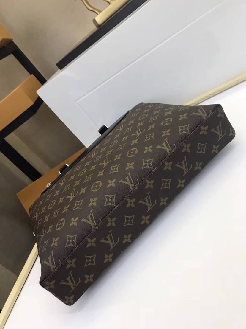 Louis Vuitton Porte Monogram Macassar Document Bag Replica M54019
