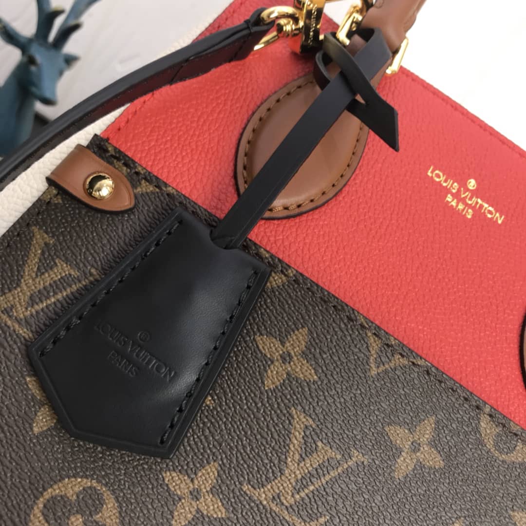 Louis Vuitton Monogram Canvas Fold PM Tote Replica Red M45389