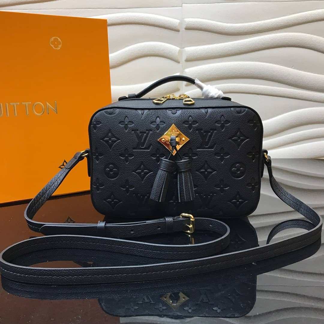Louis Vuitton Monogram Empreinte Saintonge Replica Bag Black M44606