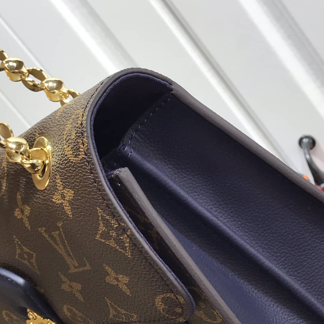 Louis Vuitton Monogram Canvas Victoire Chain Bag Replica Blue M41731