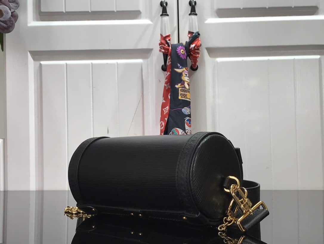 Louis Vuitton Papillon Trunk Monogram Chain Replica Crossbody Bag Black M57835