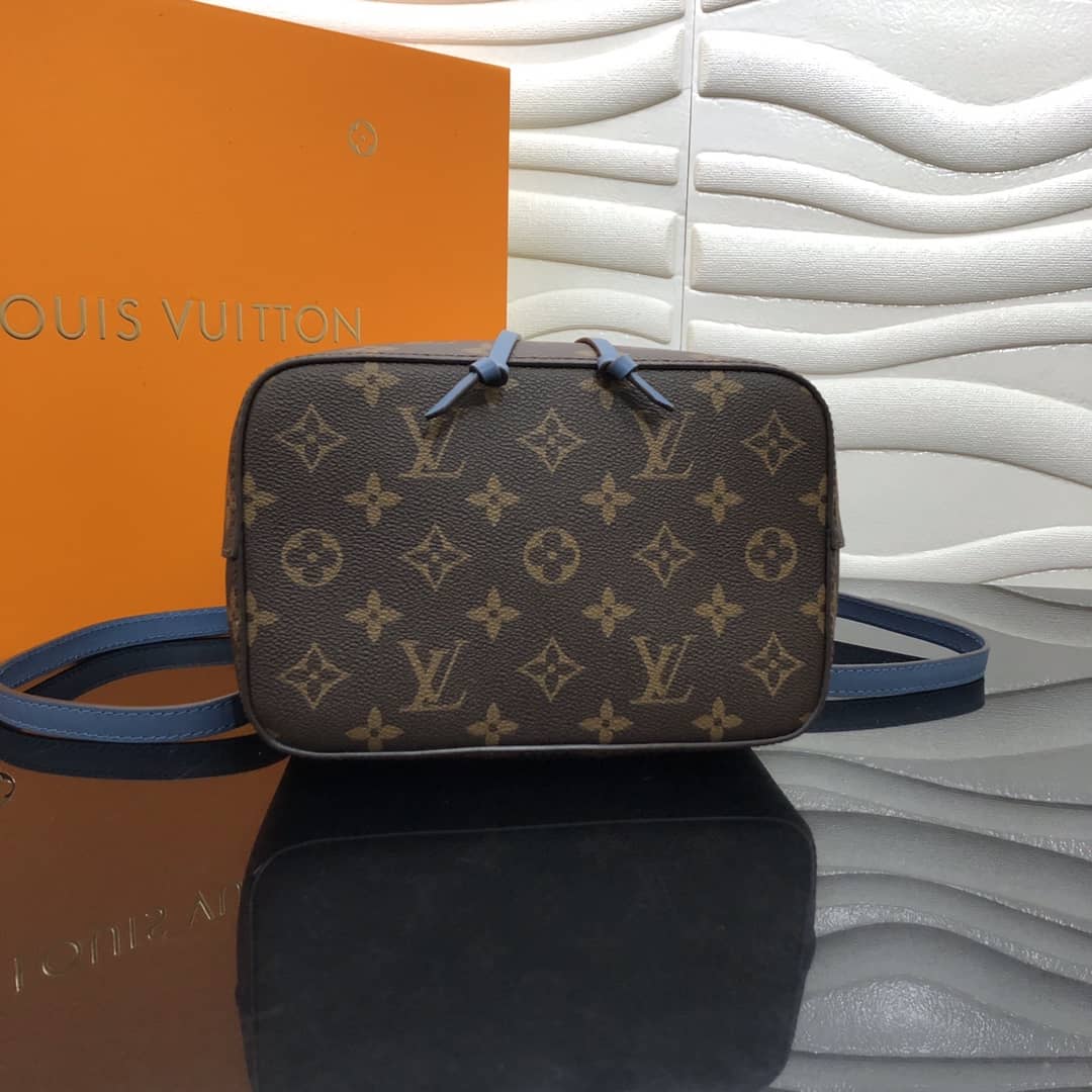 Louis Vuitton Noe Monogram Canvas Replica Bucket Bag Blue
