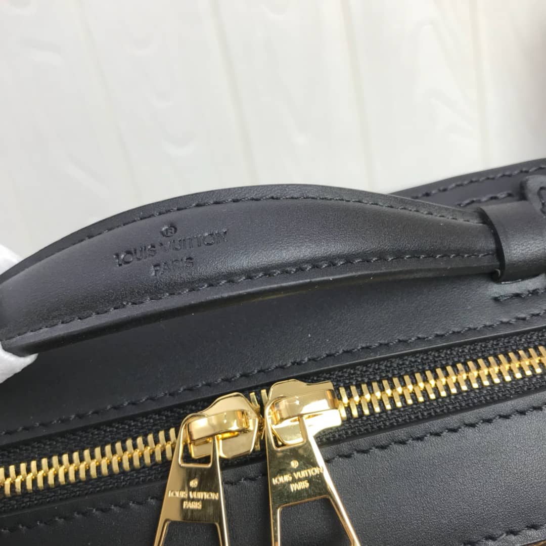 Louis Vuitton Canvas Saintonge Replica Camera Bag Black M43555