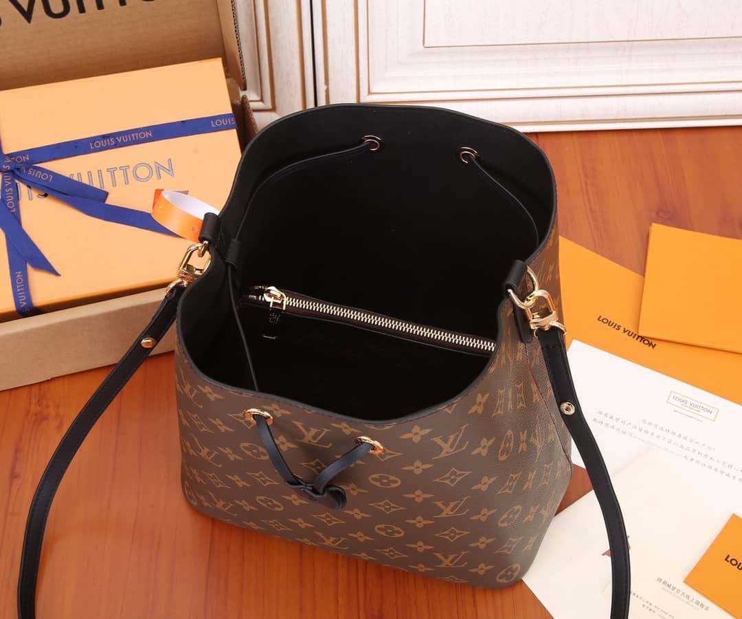 Louis Vuitton Neonoe Replica Bucket Bag Brown M44020