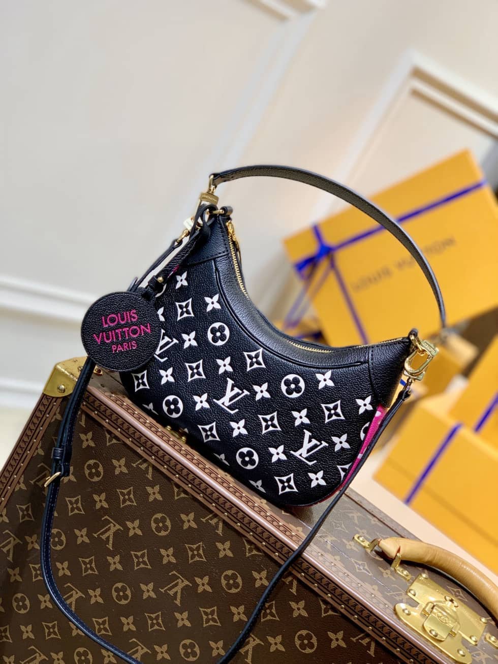 Louis Vuitton Bagatelle BB Monogram Empreinte Black White M46091 Replica Hobo