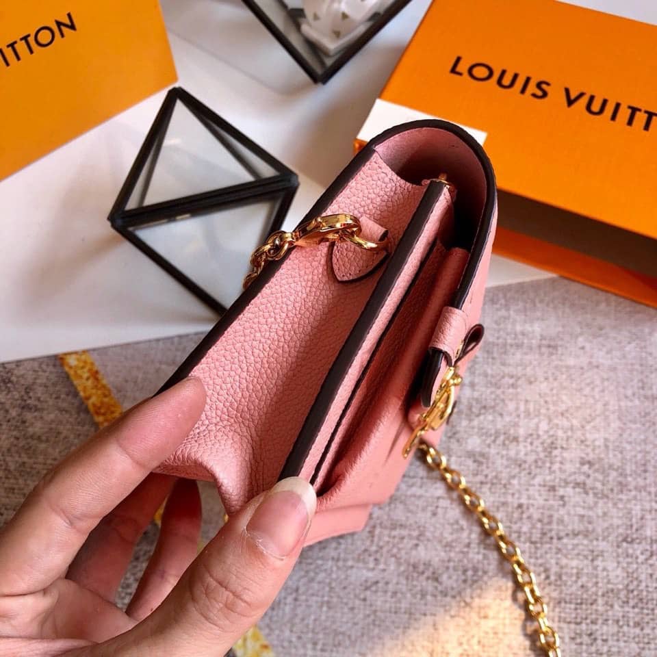 Louis Vuitton Monogram Empreinte Vavin Chain Long Wallet Replica Pink M67839
