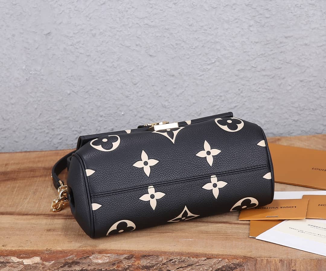 Louis Vuitton Favorite Shoulder Monogram Empreinte Replica Leather Bag Black M45836