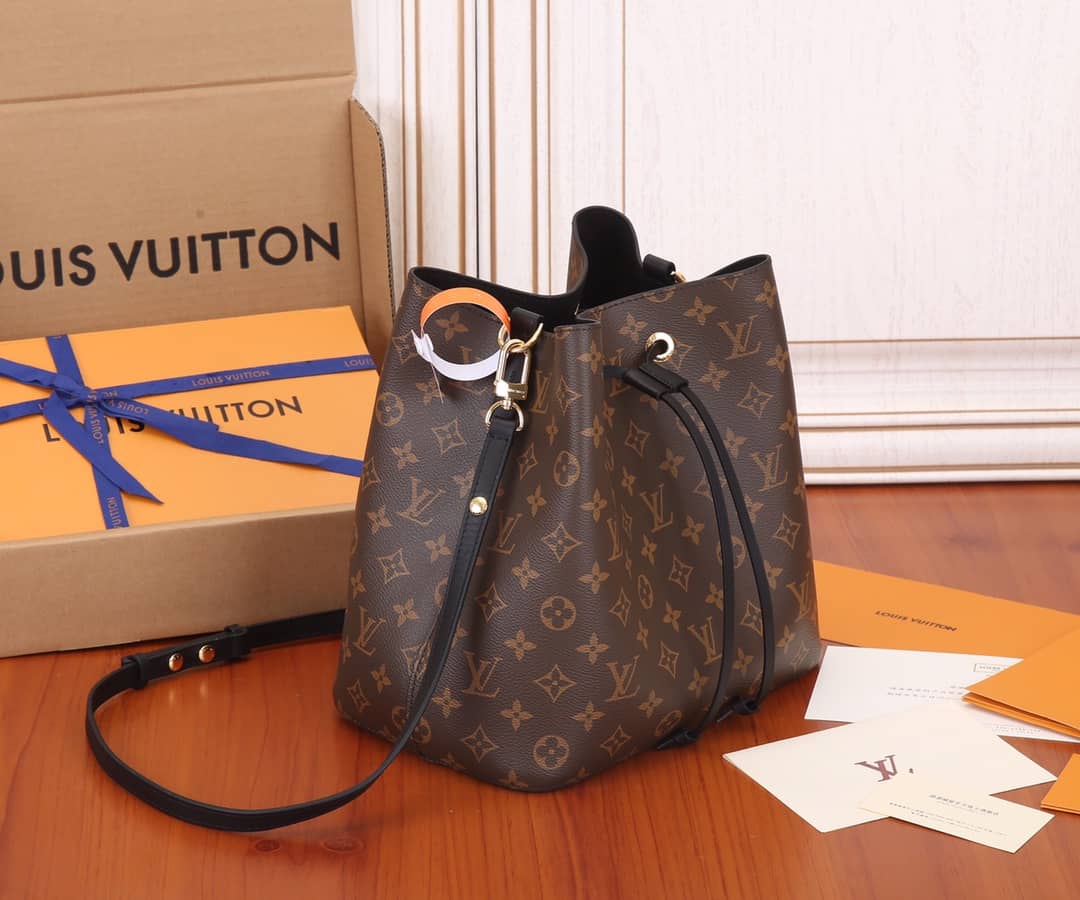 Louis Vuitton Neonoe Replica Bucket Bag Brown M44020