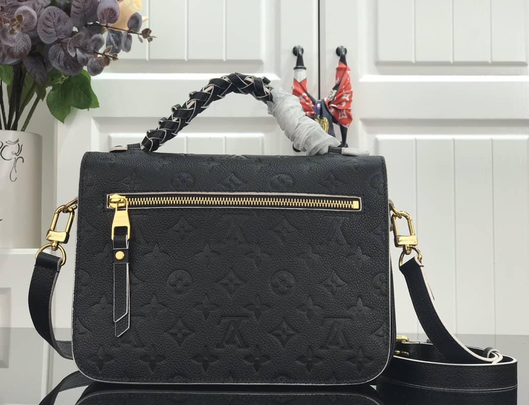 Louis Vuitton Pochette Metis Braided Monogram Empreinte Replica Black M43942