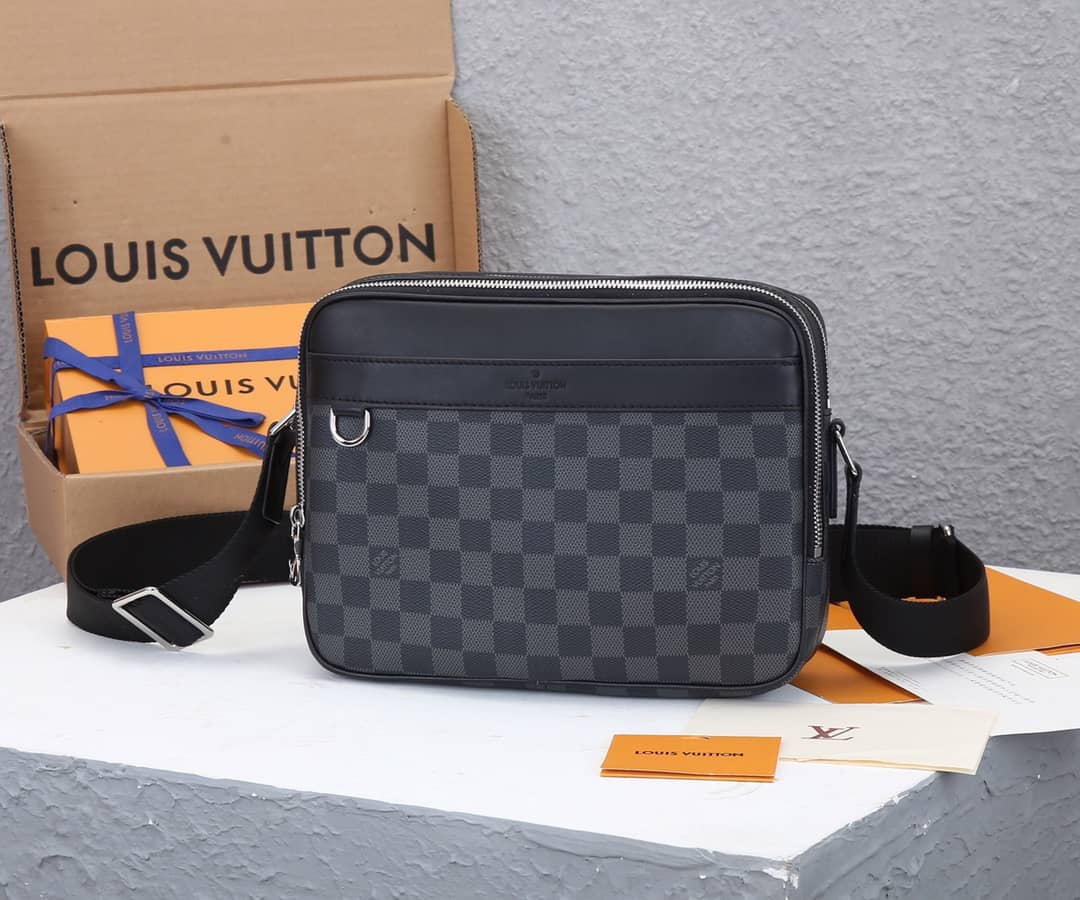 Louis Vuitton Trocadero PM Damier Graphite Messenger Bag Replica N40087