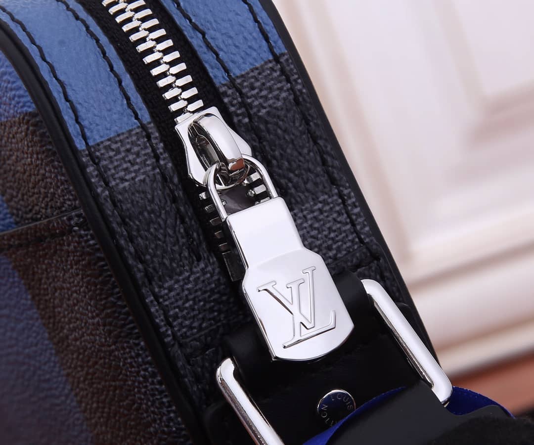 Louis Vuitton Alpha Damier Graphite Giant Messenger Bag Replica Blue N40408