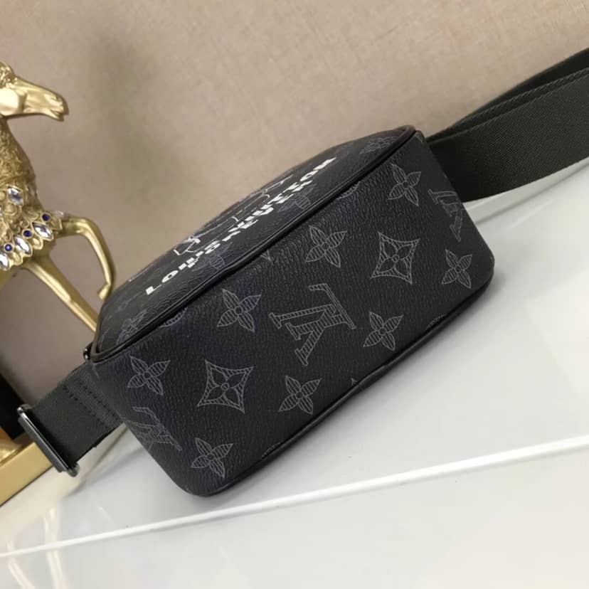 Louis Vuitton Monogram Eclipse Danube PM Vivienne Replica Shoulder Bag M43677