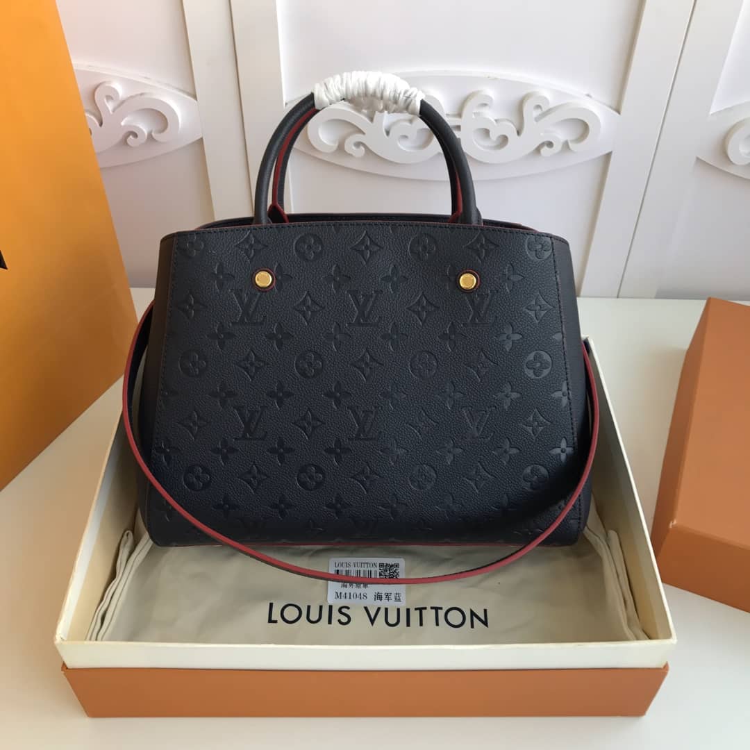 Louis Vuitton Monogram Montaigne MM Shoulder Bag Replica Black M41048