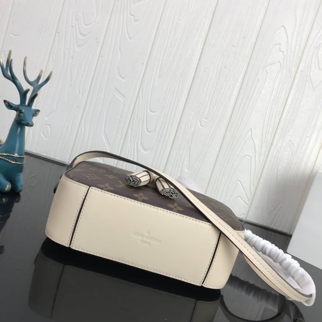 Louis Vuitton Canvas Saintonge Replica Camera Bag White M43555