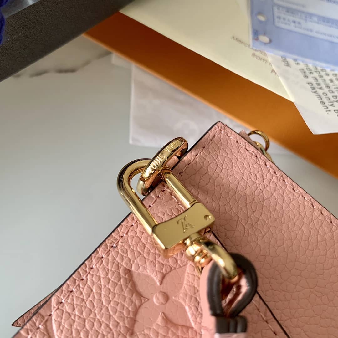 Louis Vuitton Pochette Melanie MM Monogram Empreinte Replica Clutch Pink M68705