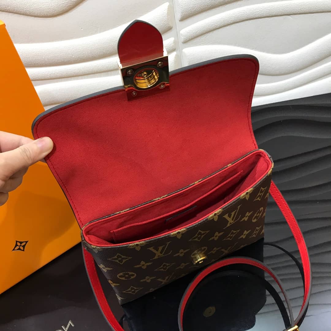 Louis Vuitton Locky BB Replica Shoulder Handbag Red M44080