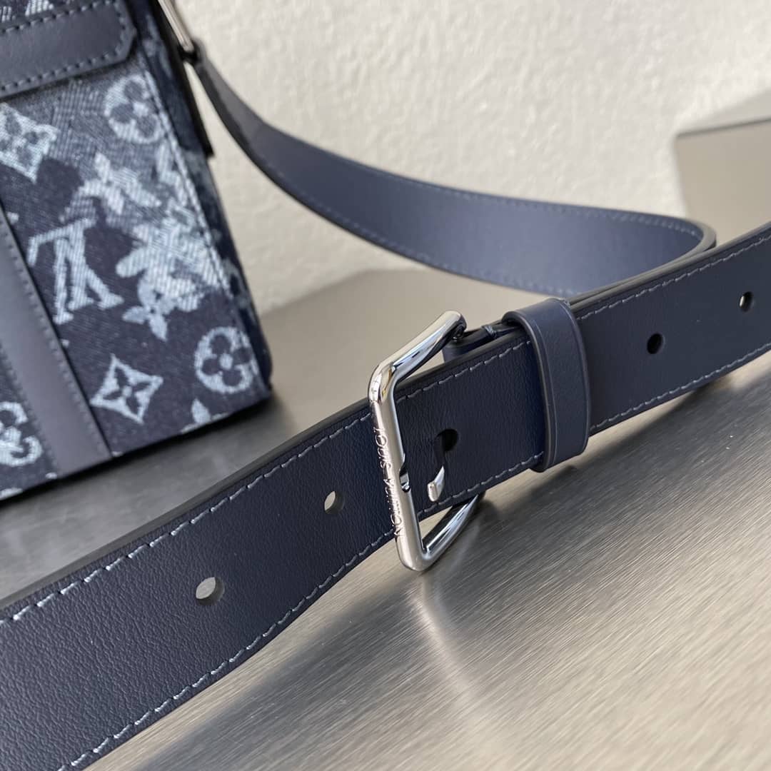 Louis Vuitton Trunk Monogram Messenger Bag Replica Blue M57282