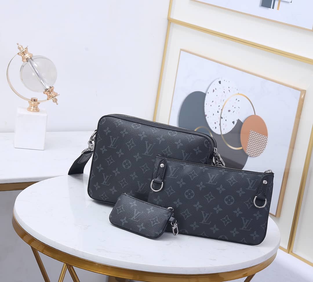 Louis Vuitton Virgil Abloh Trio Multi Messenger Bag Replica Gray M69443