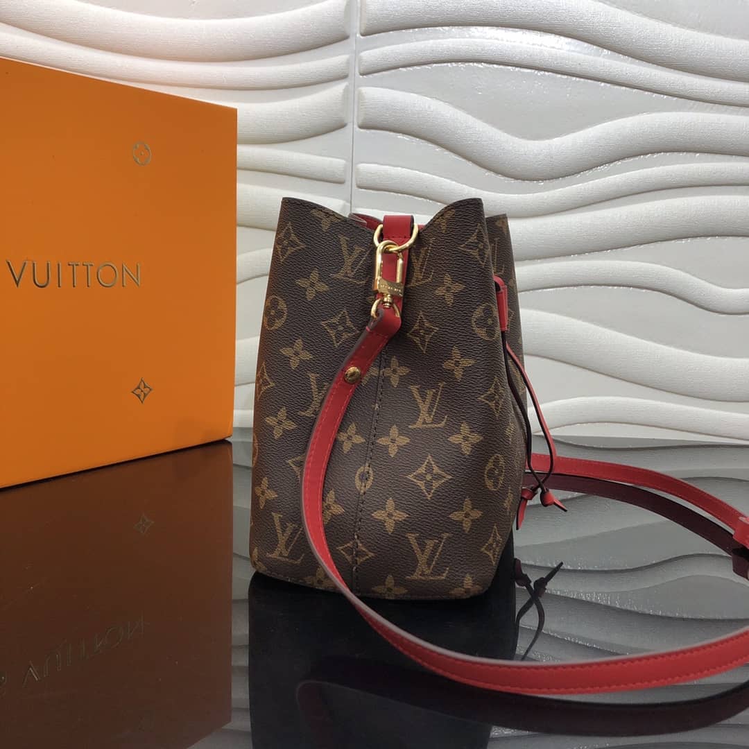 Louis Vuitton Noe Monogram Canvas Replica Bucket Bag Red