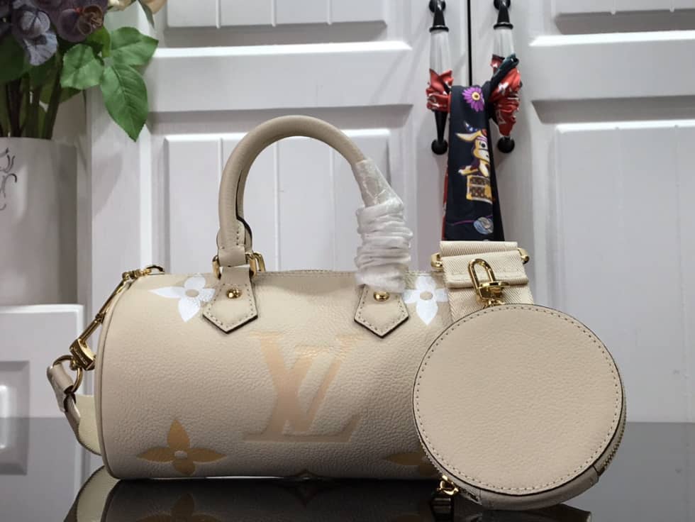 Louis Vuitton Monogram Empreinte Papillon BB White M45708 Replica Shoulder Bag