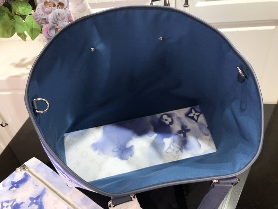 Louis Vuitton Weekend GM Watercolor Monogram Replica Tote Blue M45754