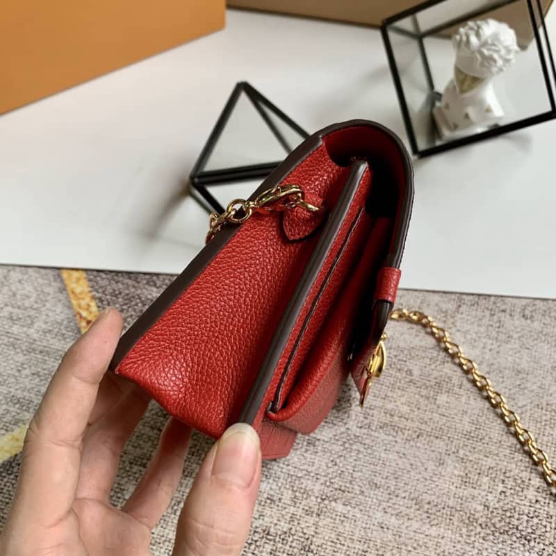 Louis Vuitton Monogram Empreinte Vavin Chain Long Wallet Replica Red M67839