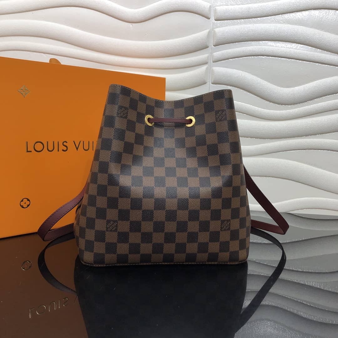 Louis Vuitton Neonoe Replica Bucket Bag Brown Purple M44020