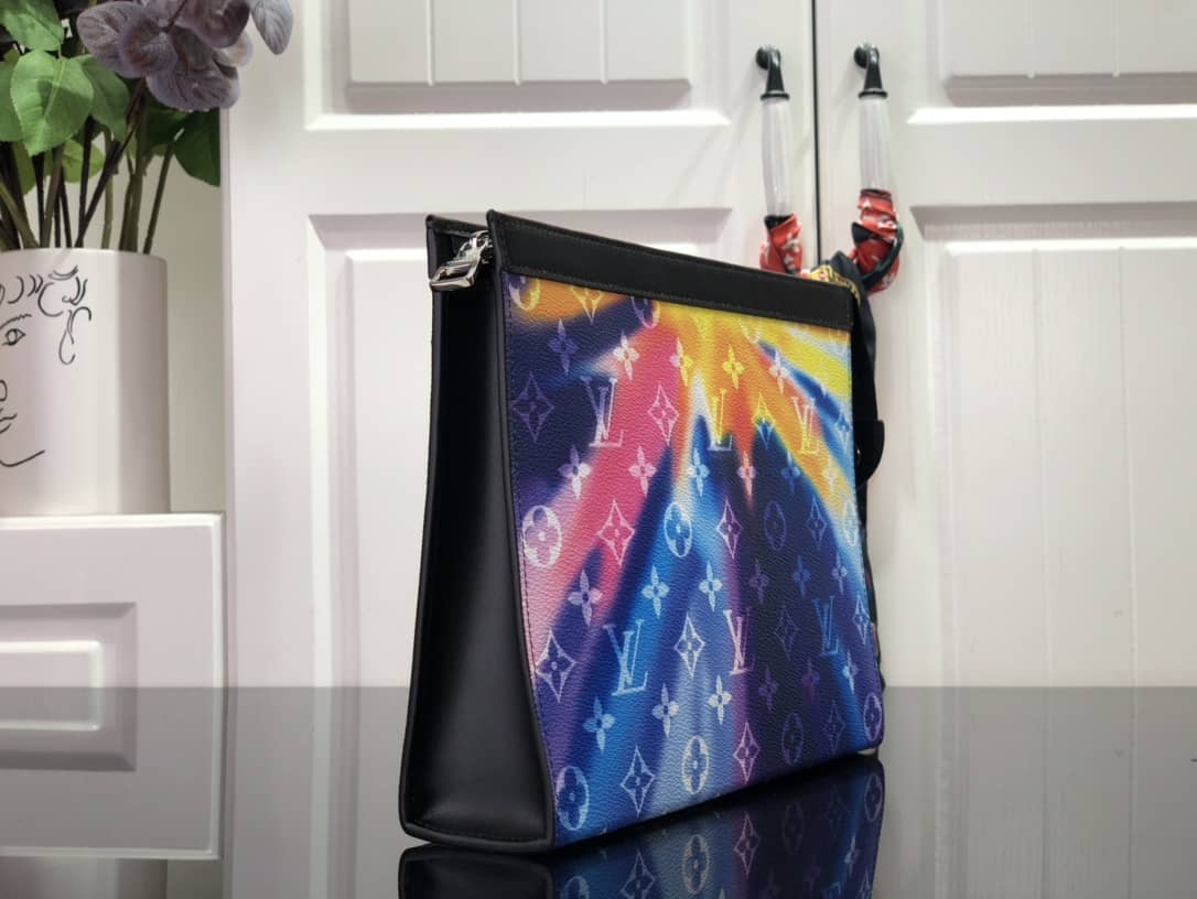 Louis Vuitton Sunset Monogram Multicolor Voyage Replica Pochette Blue M45941