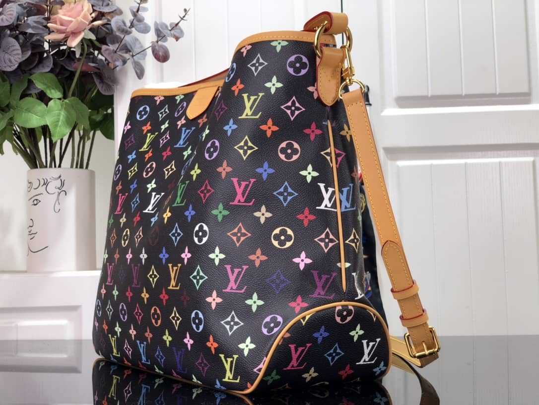 Louis Vuitton Delightful PM Monogram Multicolor Shoulder Bag Replica Black M40352