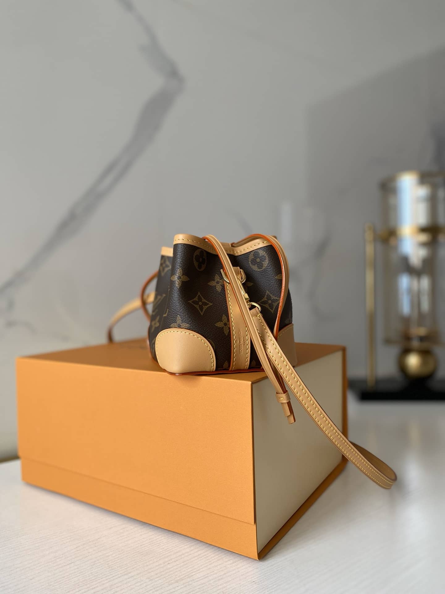 Louis Vuitton Monogram Coated Canvas Replica Crossbody Bag Brown M57099