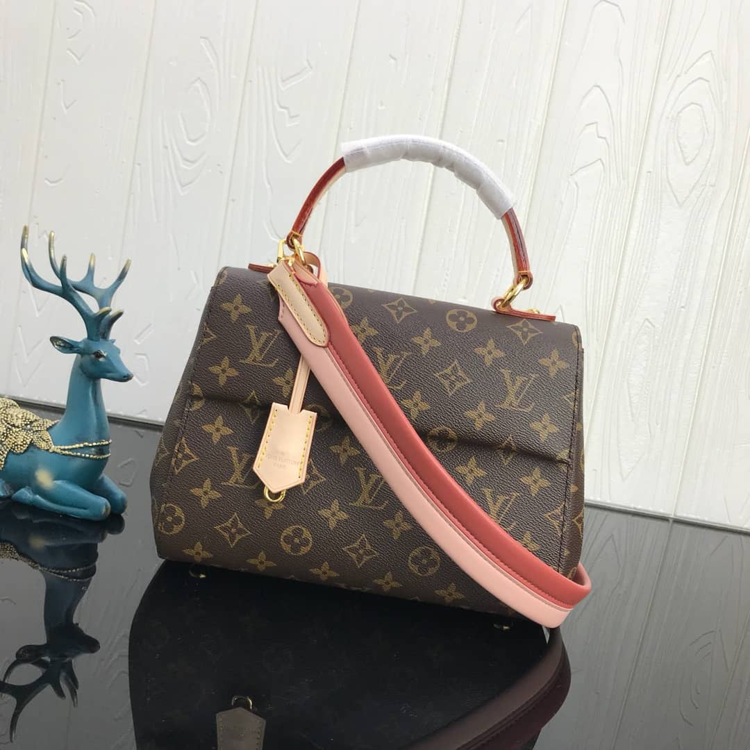 Louis Vuitton Cluny BB Monogram Canvas Shoulder Bag Replica Pink M42738
