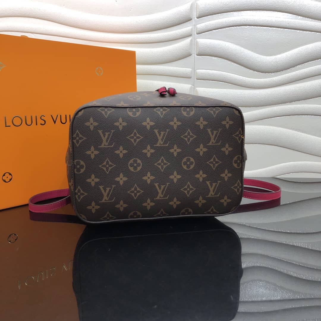 Louis Vuitton Neonoe Replica Bucket Bag Brown Pink Red M44020