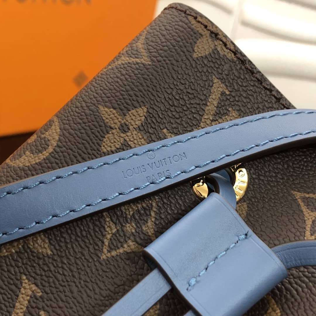 Louis Vuitton Noe Monogram Canvas Replica Bucket Bag Blue