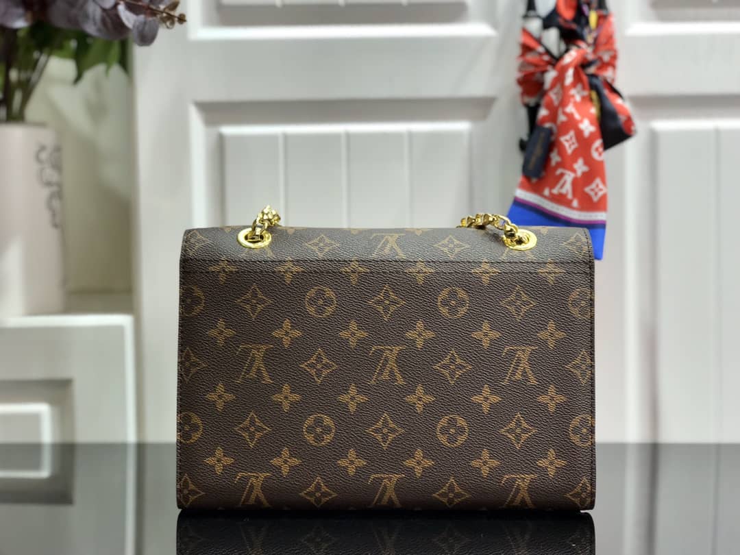 Louis Vuitton Monogram Canvas Victoire Chain Bag Replica Black M41731