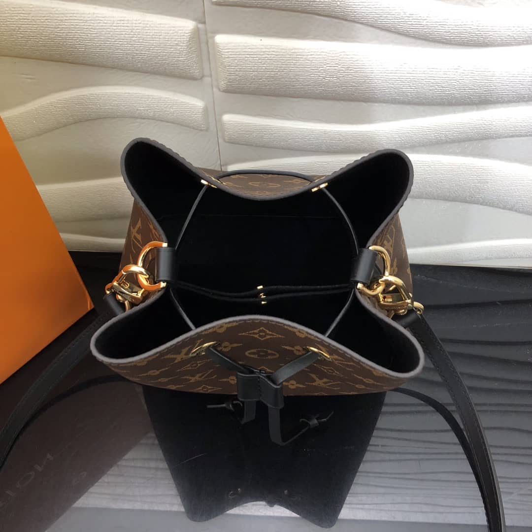 Louis Vuitton Noe Monogram Canvas Replica Bucket Bag Black