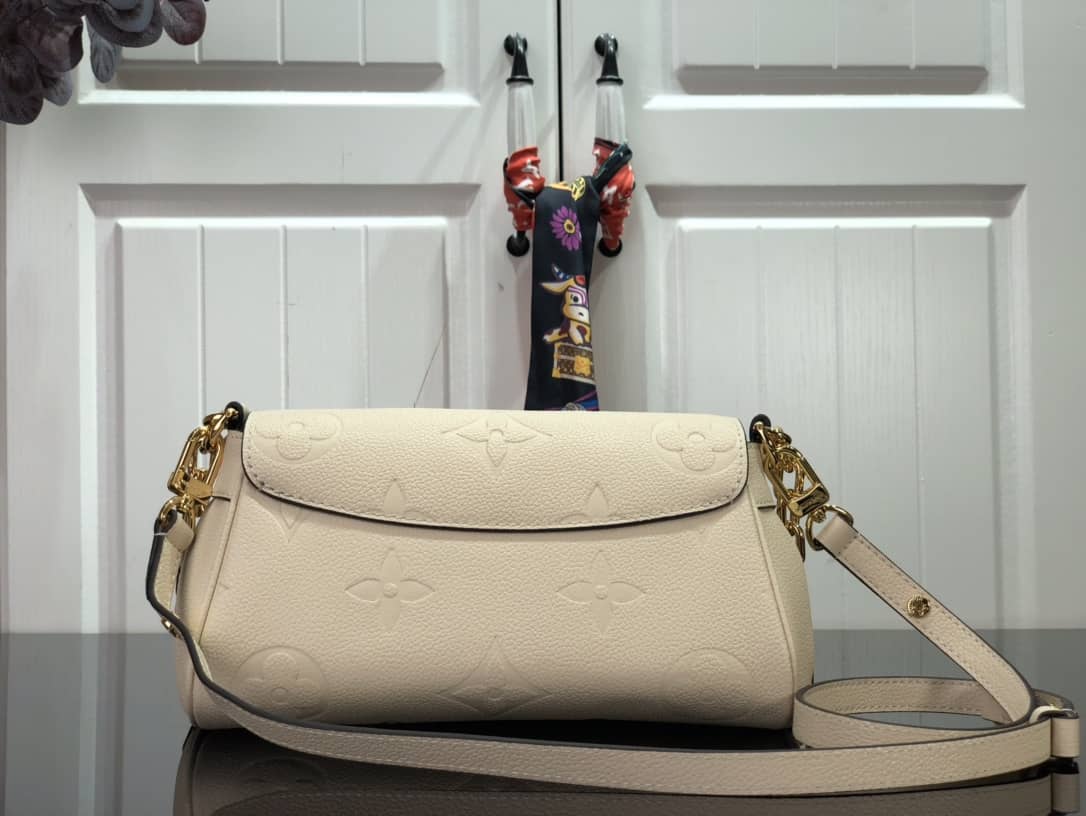 Louis Vuitton Favorite Monogram Empreinte Leather Replica Shoulder Bag Beige M45836