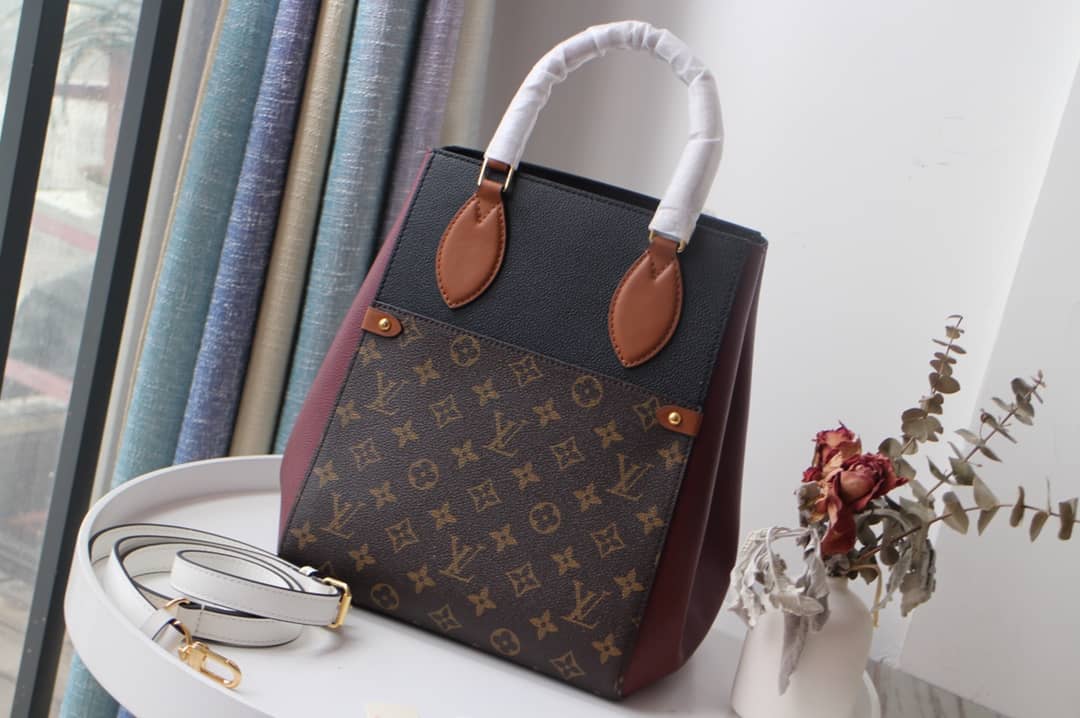 Louis Vuitton Monogram Fold MM 2way Tote Replica Black M45409