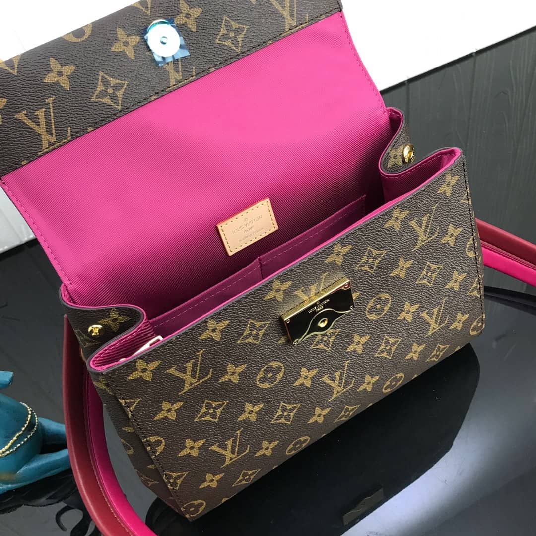 Louis Vuitton Cluny BB Monogram Canvas Shoulder Bag Replica Pink M42738