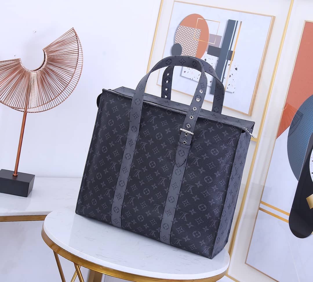 Louis Vuitton Monogram Eclipse Cabas Zippe GM Replica Tote M45379