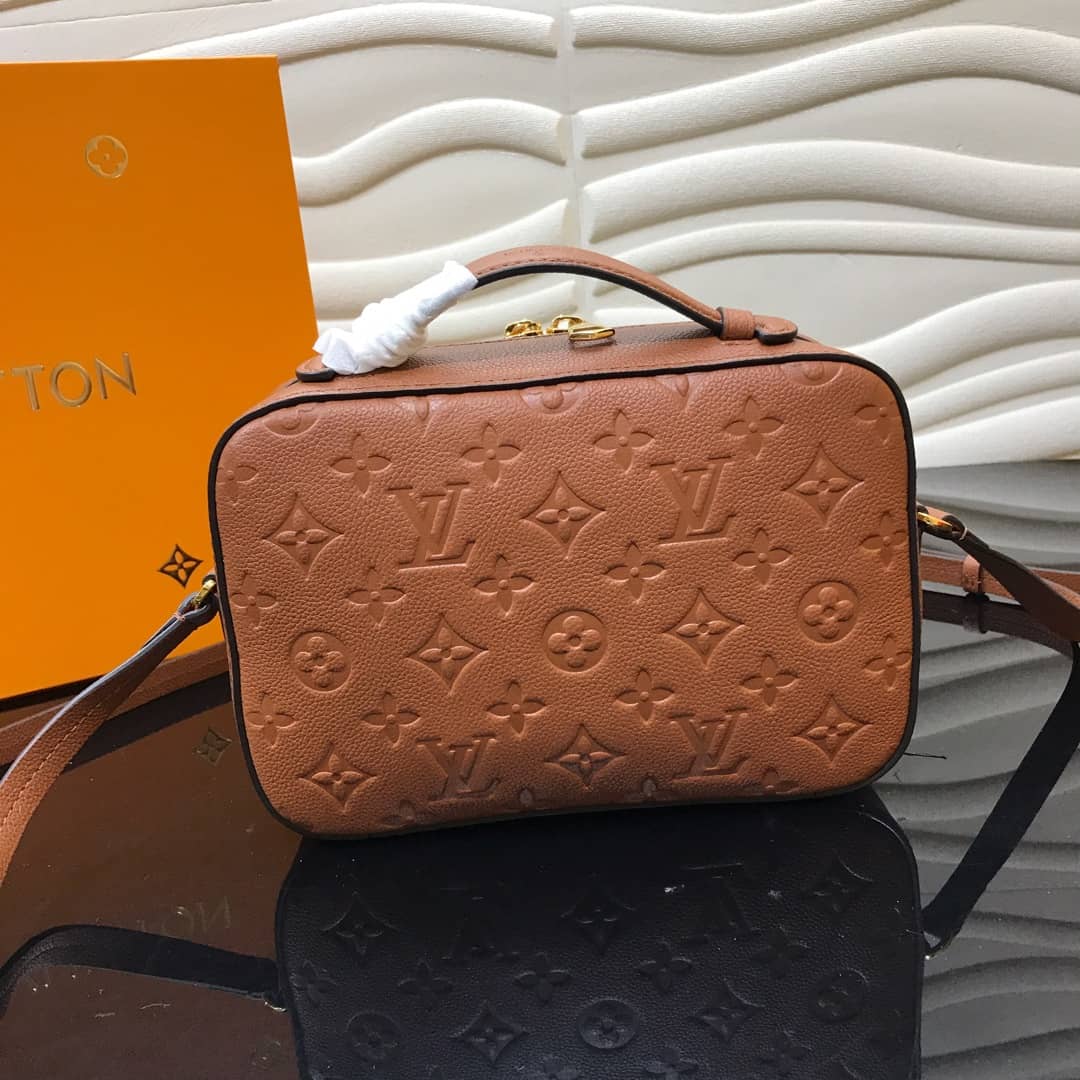 Louis Vuitton Monogram Empreinte Saintonge Replica Bag Brown M44606