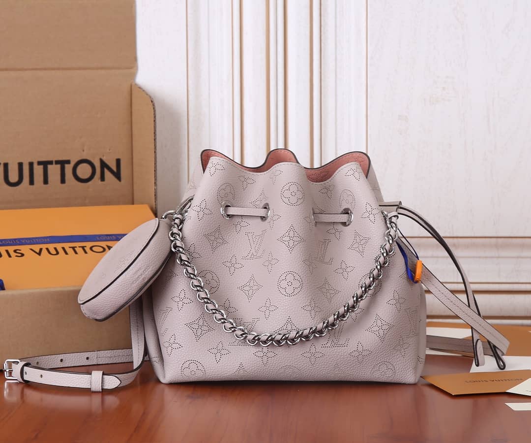 Louis Vuitton Bella Leather Replica Shoulder Bag Beige M57070