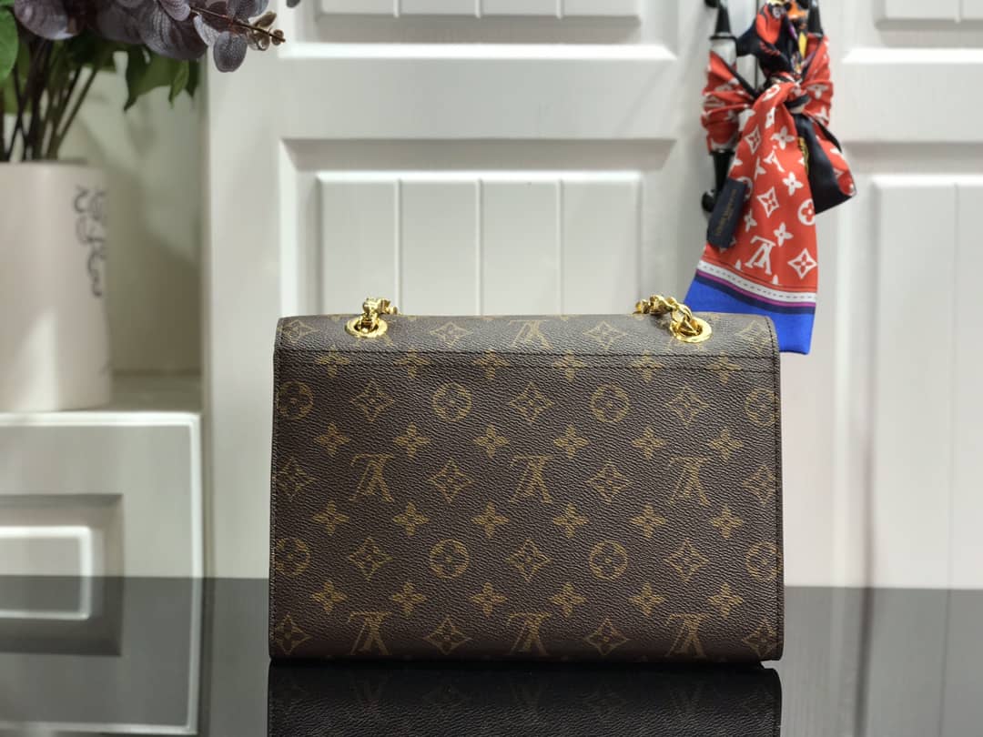 Louis Vuitton Monogram Canvas Victoire Chain Bag Replica Red M41731