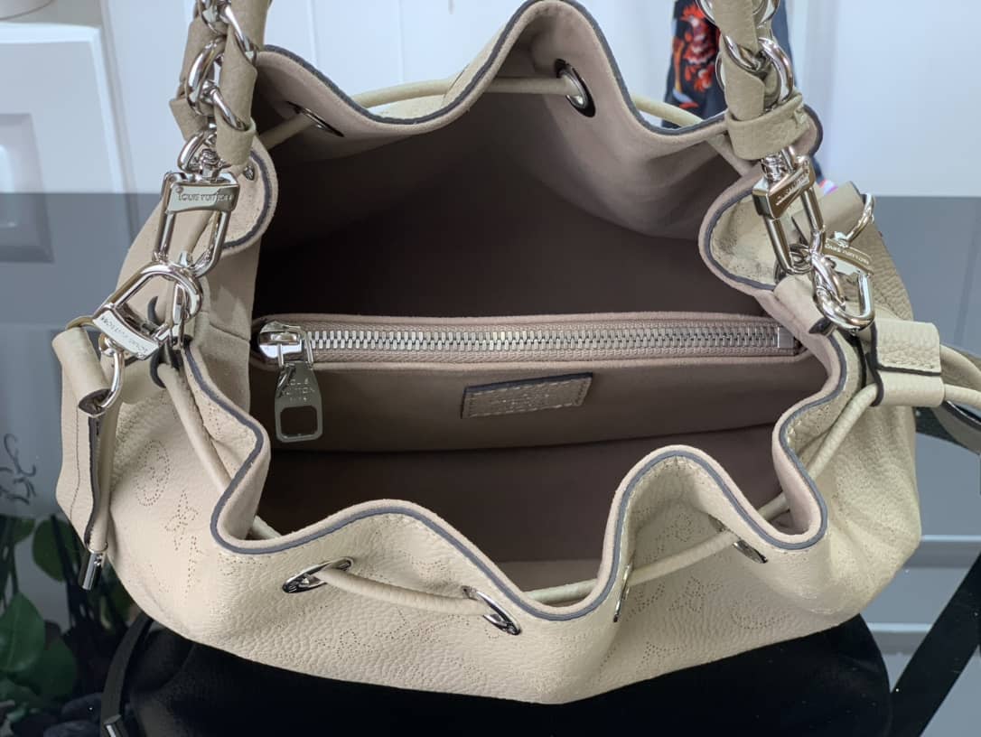 Louis Vuitton Bella Mahina Magnolia Leather Replica Bag M57068 Gray