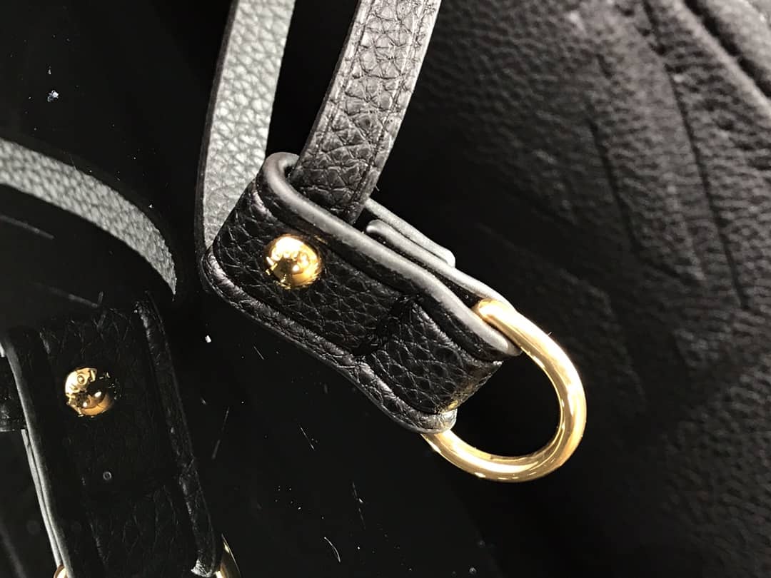 Louis Vuitton Neverfull MM Monogram Empreinte Tourterelle Bag Replica Black M45686