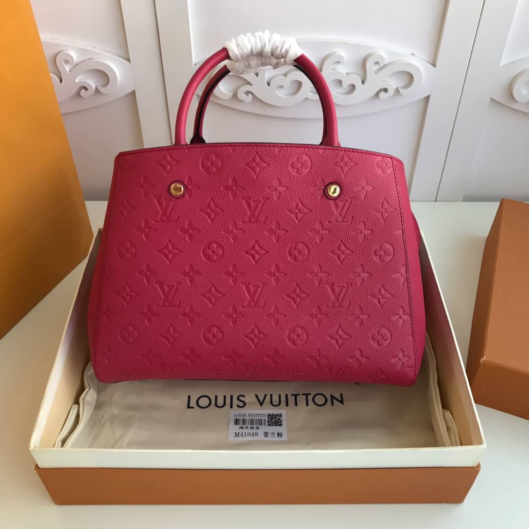 Louis Vuitton Monogram Montaigne MM Shoulder Bag Replica Red M41048