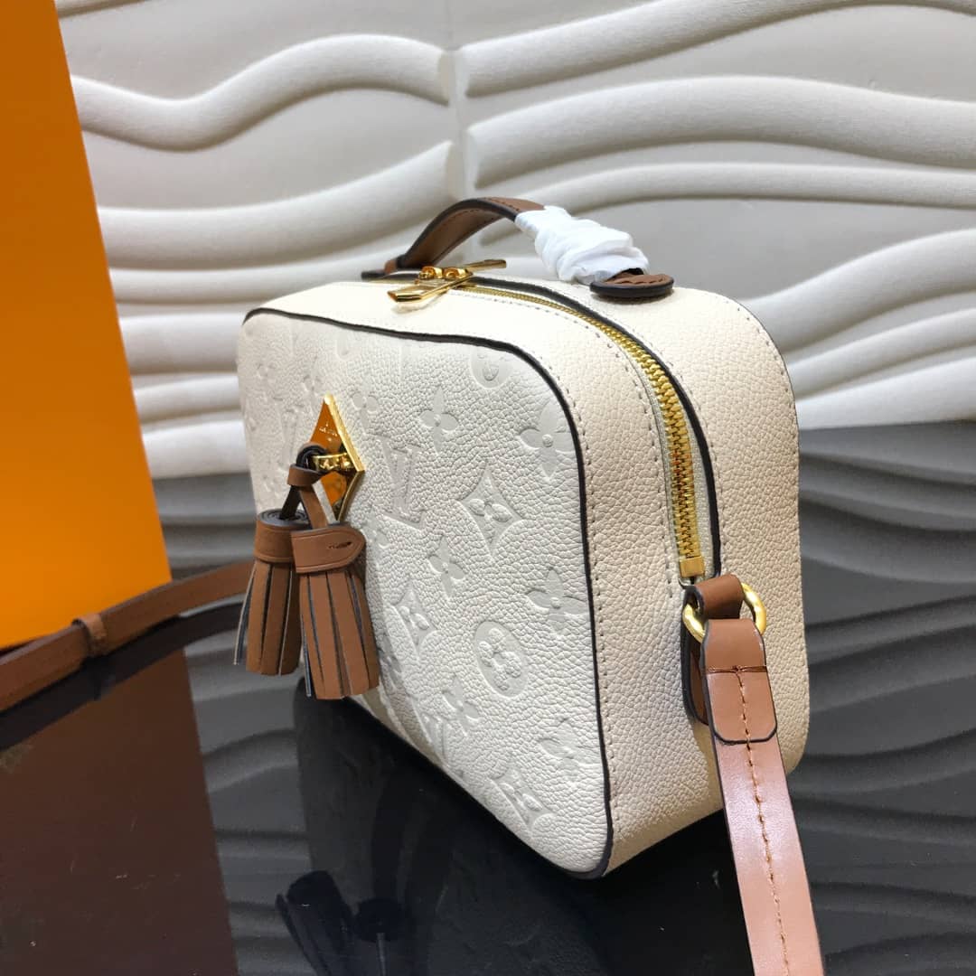 Louis Vuitton Monogram Empreinte Saintonge Replica Bag White M44606