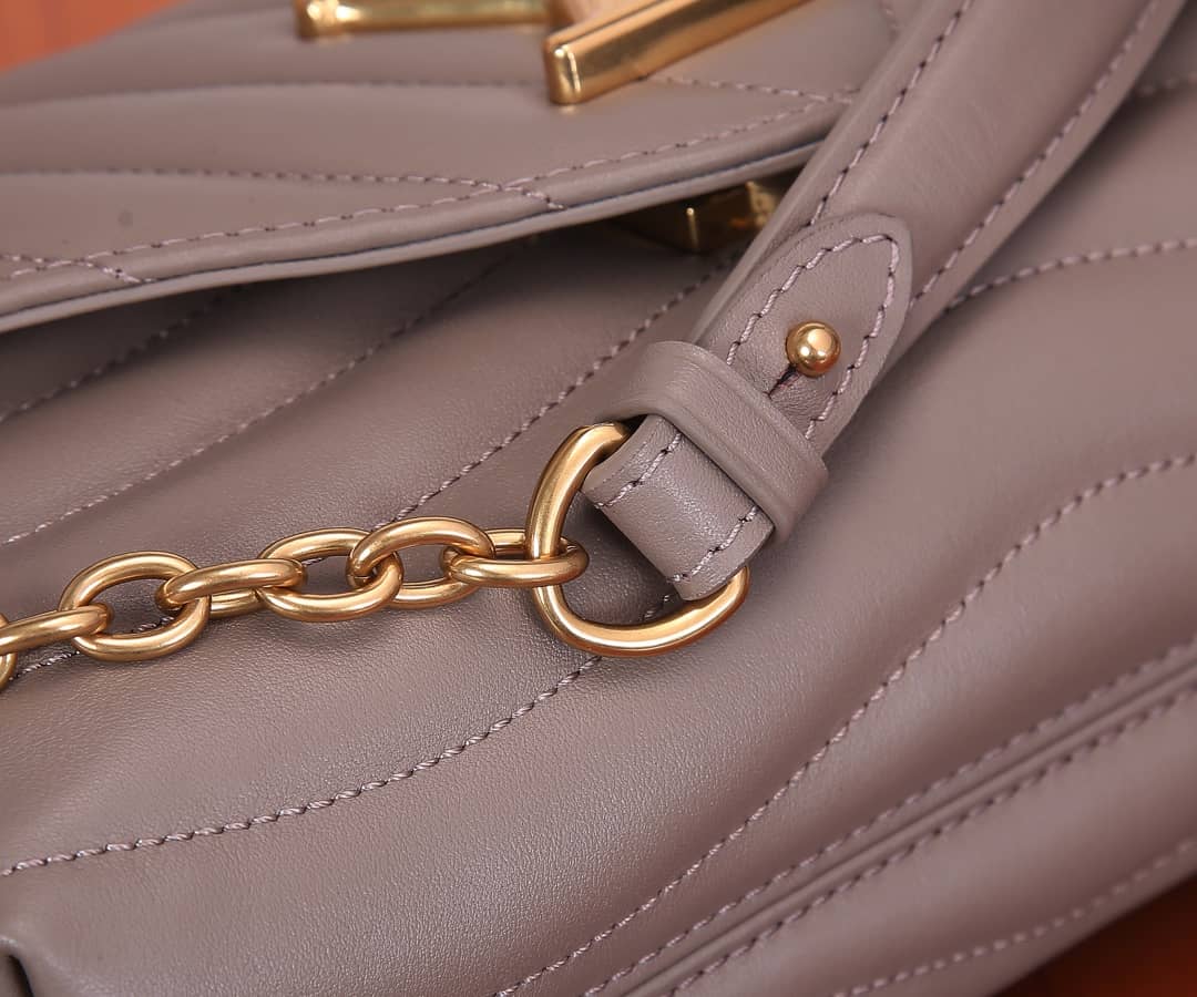 Louis Vuitton New Wave Chain Leather Replica Shoulder Bag Purple M58550