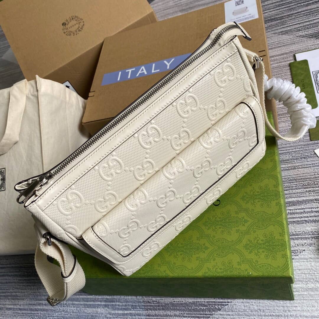 Gucci GG Embossed Messenger Bag Replica 658565