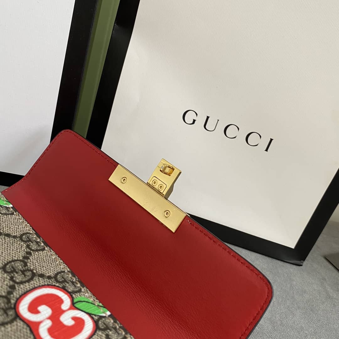 Gucci Padlock Small GG Chain Shoulder Bag Replica Red 409487